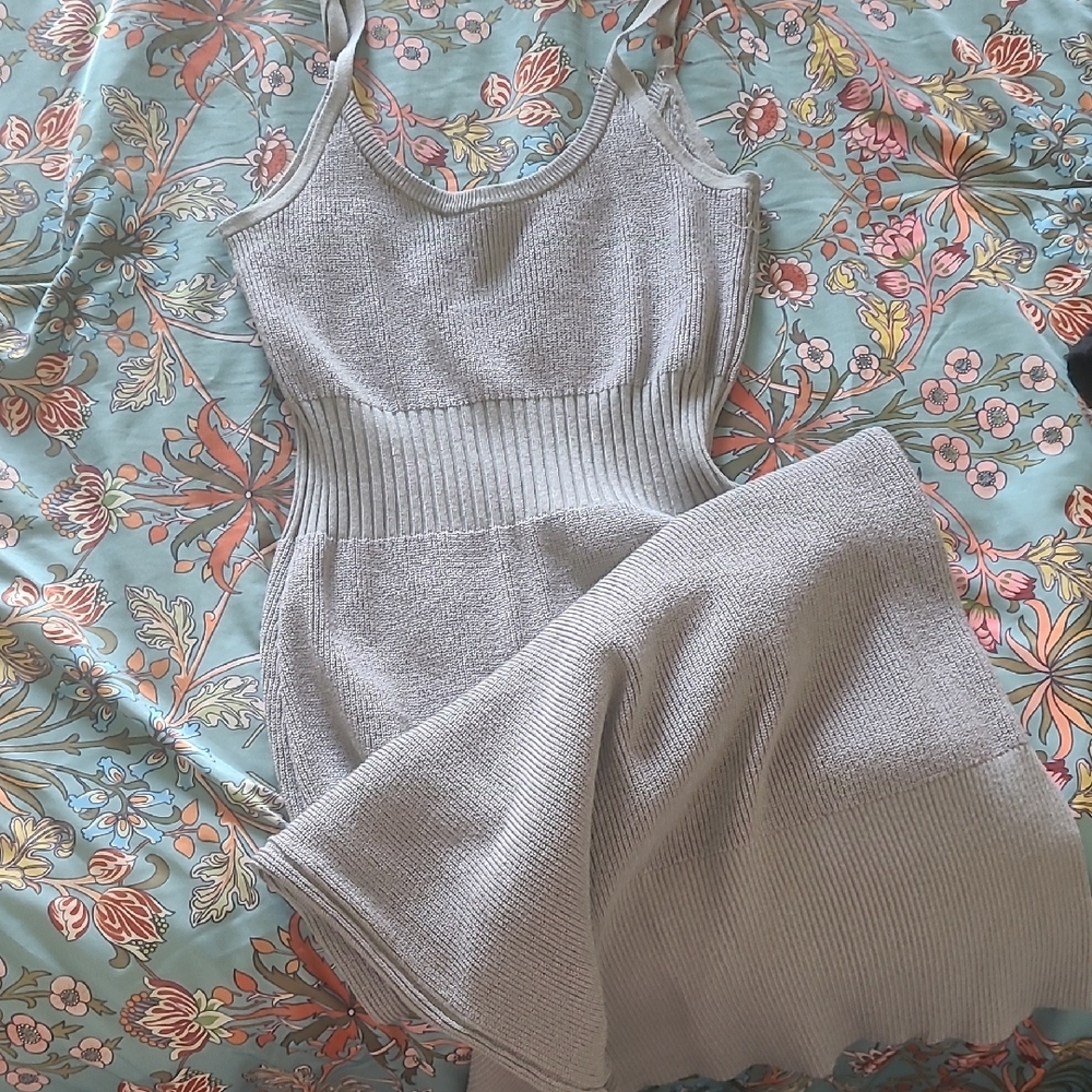 Women's Gray Knit Sleep Dress